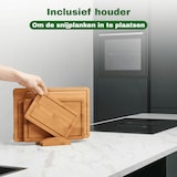 thumbnail of Bikolo® Snijplankenset Met Houder 3-Delig - Snijplanken Bamboe