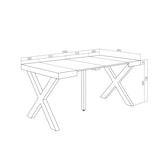 thumbnail of Ausziehbarer Konsolentisch, 160x90x73cm, Für 8 Personen, Holzbeine, Moderner Stil, Eiche _ 195_35