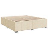 thumbnail of vidaXL Boxspringbett mit Matratze Creme 180x200 cm Stoff