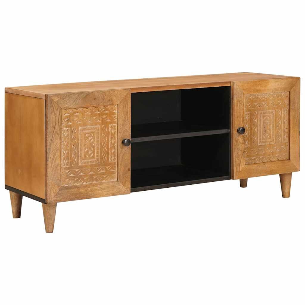 vidaXL TV-kast met plank Lichtbruin 105 x 33 x 46 cm massief mangohout