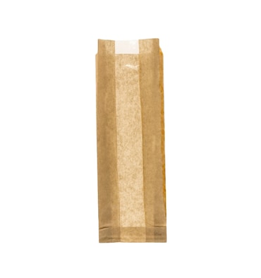 MONOUSO - Bolsa de Papel Kraft Ventana 10+4x29cm (1000 Uds)