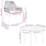 thumbnail of vidaXL 5-tlg. Garten-Essgruppe mit Kissen Braun Poly Rattan Glas