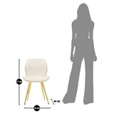 thumbnail of SEDIA PARIS SPACE CREMA /GOLD SET 2 PZ CM 46X58X77