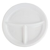 thumbnail of DayBays Plastikteller 3 Geteilt 5000 Stk. Weiß Rund Menüteller Plastik Teller 22 cm Einweg Spülmaschinenbeständig
