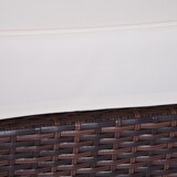thumbnail of Outsunny Set Tavolo e 2 Poltrone Imbottite Mobili da Giardino Rattan