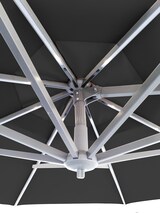 thumbnail of METRO Professional Zweefparasol, aluminium / staal / polyester, Ø 2,5 x 2,44 m, met LED-verlichting en zonnepaneel, antraciet / platina