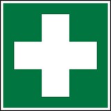 thumbnail of Rettungszeichen, Erste Hilfe E003 - ASR A1.3 (DIN EN ISO 7010) - 50x50 mm Folie selbstklebend, nachleuchtend