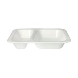 thumbnail of 100 Siegelschalen, XPS 2-geteilt 725 ml 4,2 cm x 18,5 cm x 23,5 cm weiss laminiert