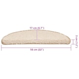 thumbnail of vidaXL Stufenmatten 20 Stk. 56x17x3 cm Creme Halbrund