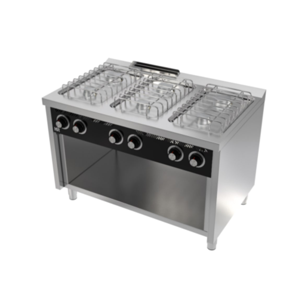 Cocina Industrial Gas 6 Fuegos Con Mueble CB6F750E de HR Fainca