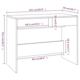 thumbnail of Bureau Blanc 101x50x76,5 cm Aggloméré Modèle Lofty Minimal