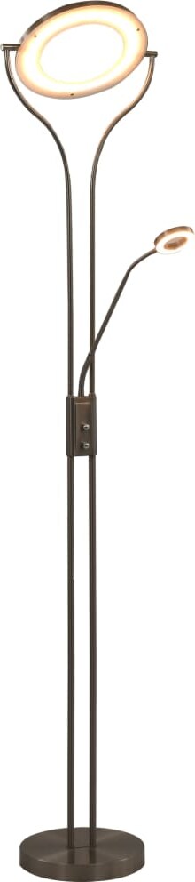 vidaXL Stehlampe 18 W Silbern 180 cm Dimmbar