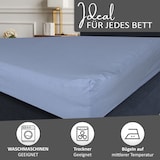 thumbnail of Spannbettlaken Boxspringbett 100% Baumwolle 180-200x220 cm Hellblau