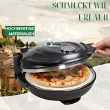thumbnail of Sommertal PizzaProfi Pizzaofen, 32cm Pizzastein, schnelle 3-Minuten Pizza, 5-teiliges Set mit 2x Pizzaschieber, Pizzaschneider