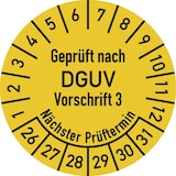 thumbnail of Dreifke® Prüfplakette Geprüft nach DGUV Vorsch. 3, 2026-2035, Folie, Ø 25 mm, 10 Stück/Bogen