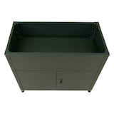 thumbnail of HWC-O85, floreira com canteiro de metal com espaço de armazenamento, metal 33kg 91x101x51cm ~ verde