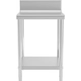 thumbnail of Royal Catering - Royal Catering Table De Travail INOX Adossée Cuisine Plan De Travail Professionnel avec Dosseret RCAT-60/60-N (60 x 60 cm, 150 kg,