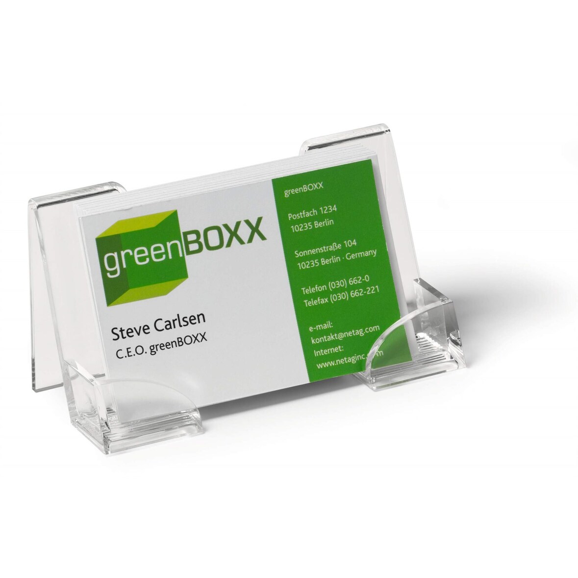 Durable Visitenkartenspender Acryl tr für 50 Visitenkarten