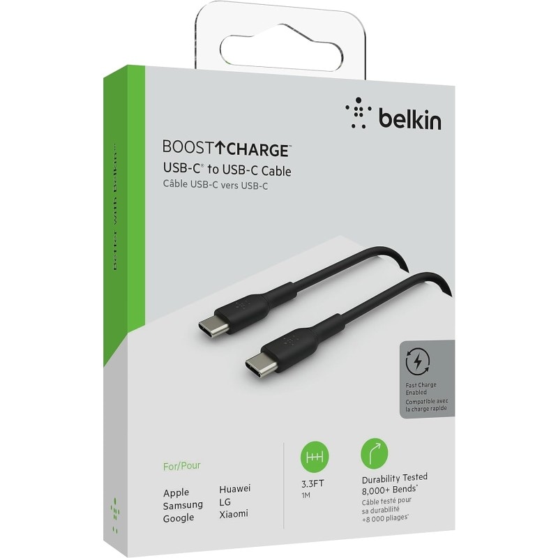Belkin CAB003BT1MBK Cavo USB 1m USB C Nero