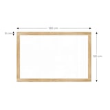 thumbnail of ALLboards Magnetisches Whiteboard, trocken abwischbar PREMIUM 180x120cm, massiver Rahmen im Eichendesign