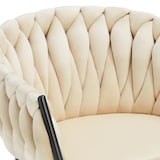 thumbnail of tectake Lot 4 chaises de salle à manger en velours design noué sables - 405531