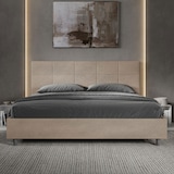 thumbnail of ityhome Letto matrimoniale king size contenitore imbottito 180x190 microfibra sabbia Mika