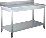 thumbnail of Mesa de trabajo con estante y peto acero inoxidable EASYLINE 850 x 1000 x 700mm 10053 Vaiotec