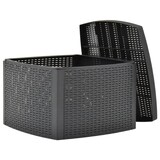 thumbnail of Mesa auxiliar de plástico gris antracita 54x54x36,5 cm