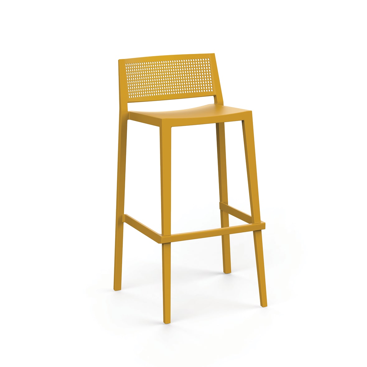 Pack 40 Bancos de Bar Baixo GRID Mustarda