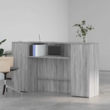 thumbnail of Bureau de réception sonoma gris 180x50x103,5 cm bois ingénierie Modèle Atlas Infinite Urban