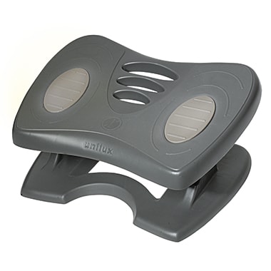 Repose pieds inclinable Nymphéa, en polypro et PVC, coloris noir