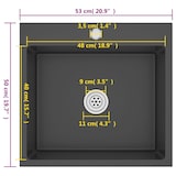 thumbnail of vidaXL Gootsteen handgemaakt roestvrij staal zwart