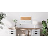 thumbnail of Bi-Office Quadro branco e quadro de avisos Elements, magnético, apagar a seco/cortiça, moldura MDF branca, 60x20cm
