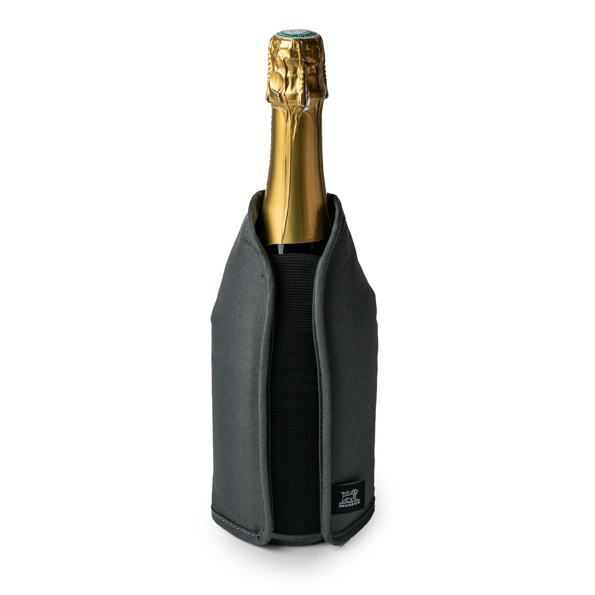 PEUGEOT Flaschenkühler FRIZZ Grau Kühlmanschette Polyester Gummi Weinkühler