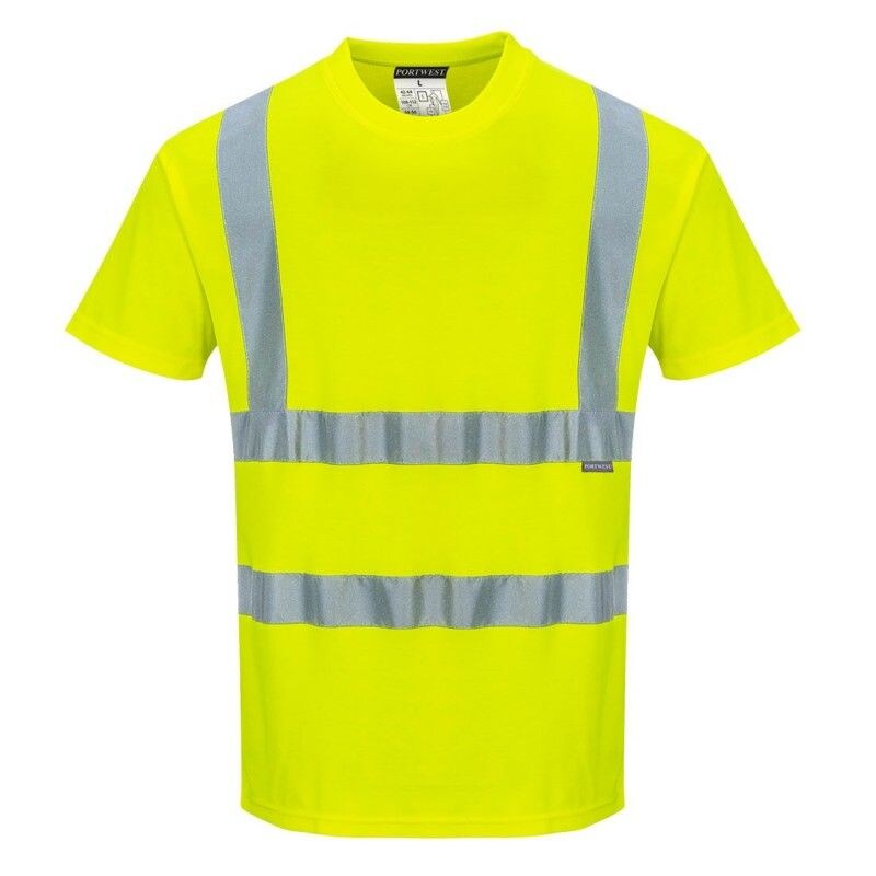 Portwest - Tee-shirt manches courtes en coton COMFORT HV Jaune Taille 3XL