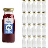 thumbnail of 20 leeren Glasflaschen à 250 ml mit Deckel - Glasflaschen für Saft, Milch, Grillen, Saucen