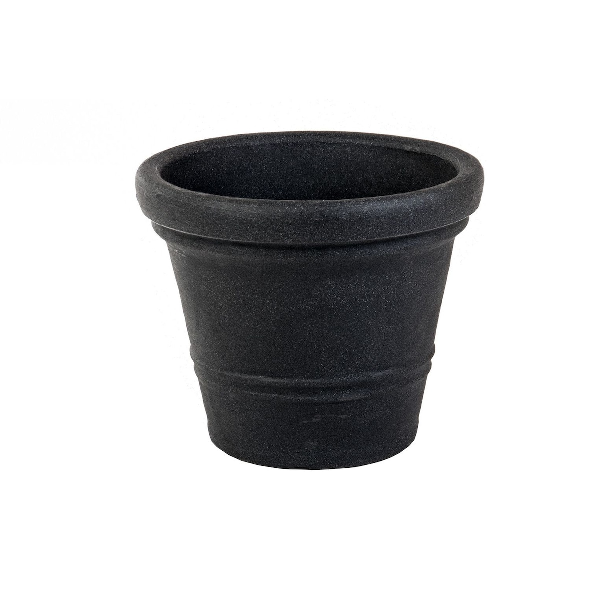 Jelenia Plast Blumenkübel anthrazit 45x35 runder Pflanzkübel robustem Kunststoff anthrazit ohne Ornament