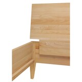 thumbnail of Metallfreies Doppelbett aus Buchenholz konische Füße 180x200 mit wählbaren Zubehör V-60.94-18 Rollrost inkl.