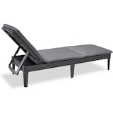 thumbnail of Keter Lettino Prendisole Jaipur, dotato di cuscino, Grafite, 187,5x58x29H cm