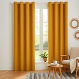 thumbnail of WellHome - Cortina isolante na cor ocre, 140 x 260 cm, 100% poliéster.