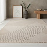 thumbnail of Teppich Waschbar Skulptural Modern Strapazierfähig Esszimmer Flur Beige 240x340 cm OEKO-TEX Schadstoffgeprüft – ILLER von Kadima Design