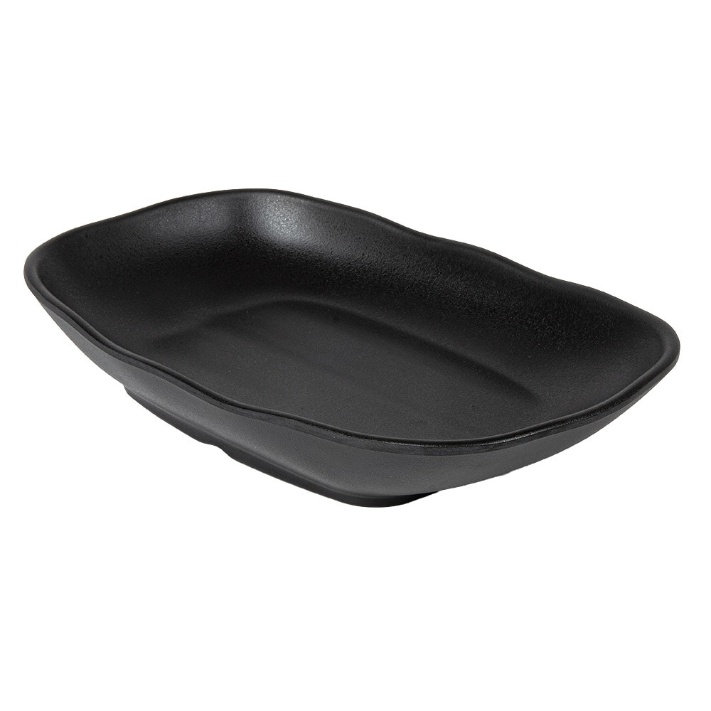 Boles Rectangulares 'Asami Ware'  25,2X15,8X4,2 Cm Negro Melamina (6 Unidades)