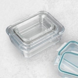 thumbnail of GOURMETmaxx Glas-Frischhaltedosen Klick-it - 16-tlg. - transparent/smaragd