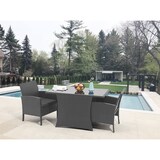 thumbnail of Möbilia Garten Sitzgruppe 3-tlg | 2 Sessel inkl. Sitzkissen, 1 Tisch | Polyrattan | schwarz | 10020012 | Serie GARTEN