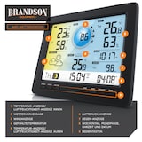 thumbnail of Brandson Wetterstation mit Außensensor, Profi Funkwetterstation mit Außen Messstation, Wetterdaten per App