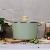 thumbnail of Menastyl - Set 13 pièces cuisson colorama céladon en aluminium induction
