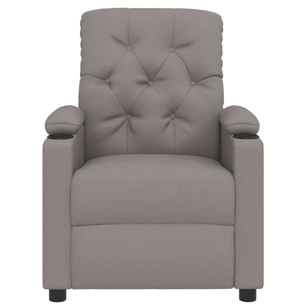 vidaXL Massagesessel Taupe Stoff