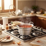 thumbnail of Mamù Caldaia in alluminio bianco, con manico in ferro, made in italy, Ø 20 cm, resistente al forno