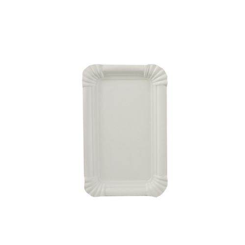 ABC Pak 250 Teller, Pappe [ff] eckig 10 cm x 16 cm weiss (95640, 250 Stück)
