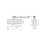 thumbnail of Ferme-porte hydraulique design réversible argent avec bras coulisse antivandalisme force 3